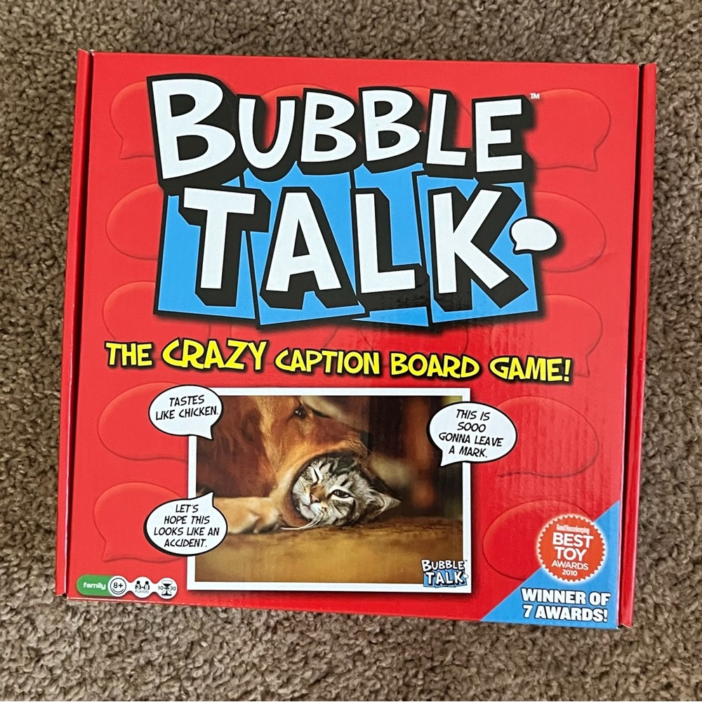 Bubble Talk Crazy Caption Board Game - Red Box